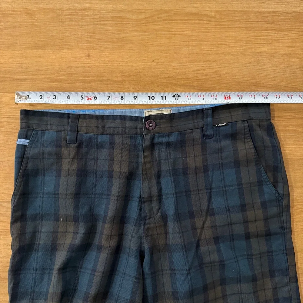 Matix Plaid Shorts Men's Size 36 Blue‎ Brown Casual Outdoor Summer